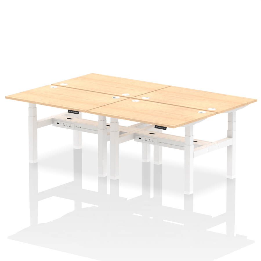 Rayleigh Back-to-Back 4 Person Height Adjustable Bench Desk